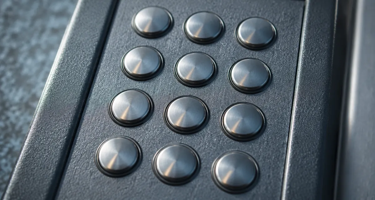 Illustration: aTM keypad in cool morning light